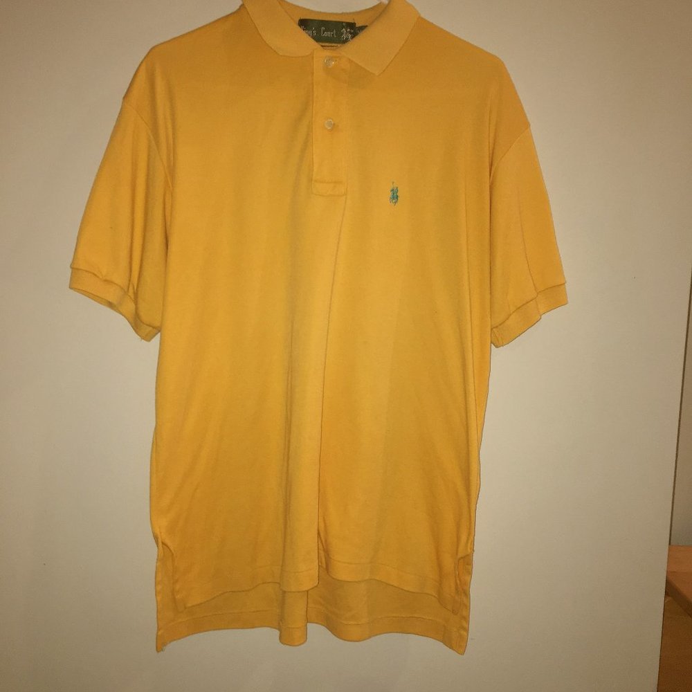 XL Vintage Kings Court Yellow Polo Button up